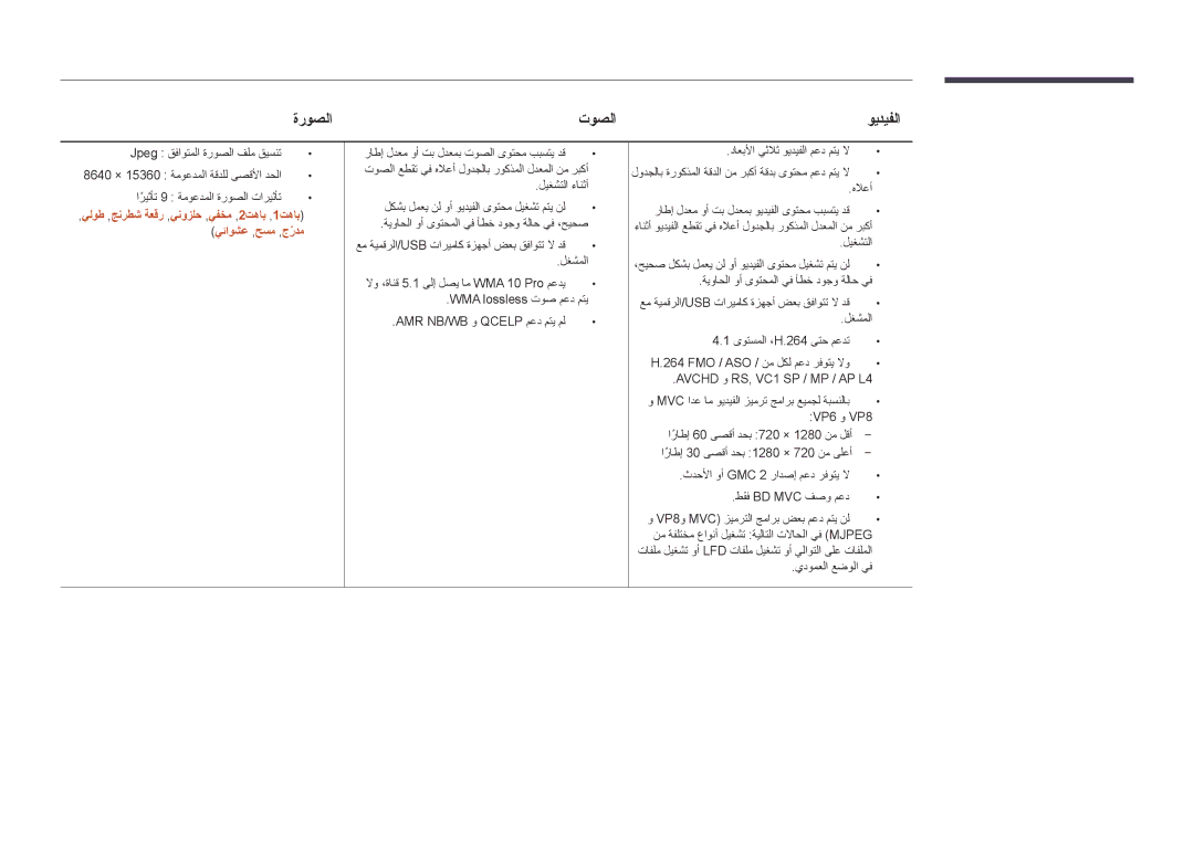 Samsung LH55UEDPLGC/UE, LH46UEDPLGC/EN, LH55UEDPLGC/EN, LH55UEDPLGC/NG, LH46UEDPLGC/NG, LH46UEDPLGC/SM ةروصلا توصلا, ويديفلا 