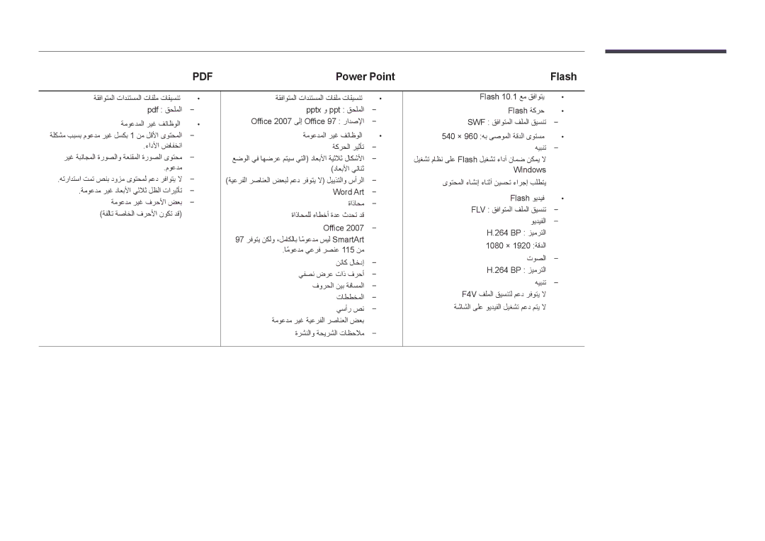 Samsung LH46UEDPLGC/UE, LH46UEDPLGC/EN, LH55UEDPLGC/EN, LH55UEDPLGC/NG, LH46UEDPLGC/NG, LH46UEDPLGC/SM manual Power Point, Flash 