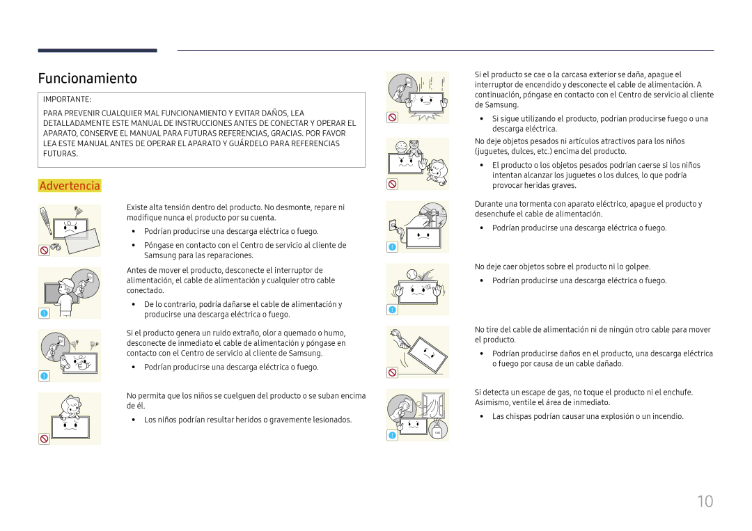 Samsung LH46UHFCLBB/EN manual Funcionamiento 