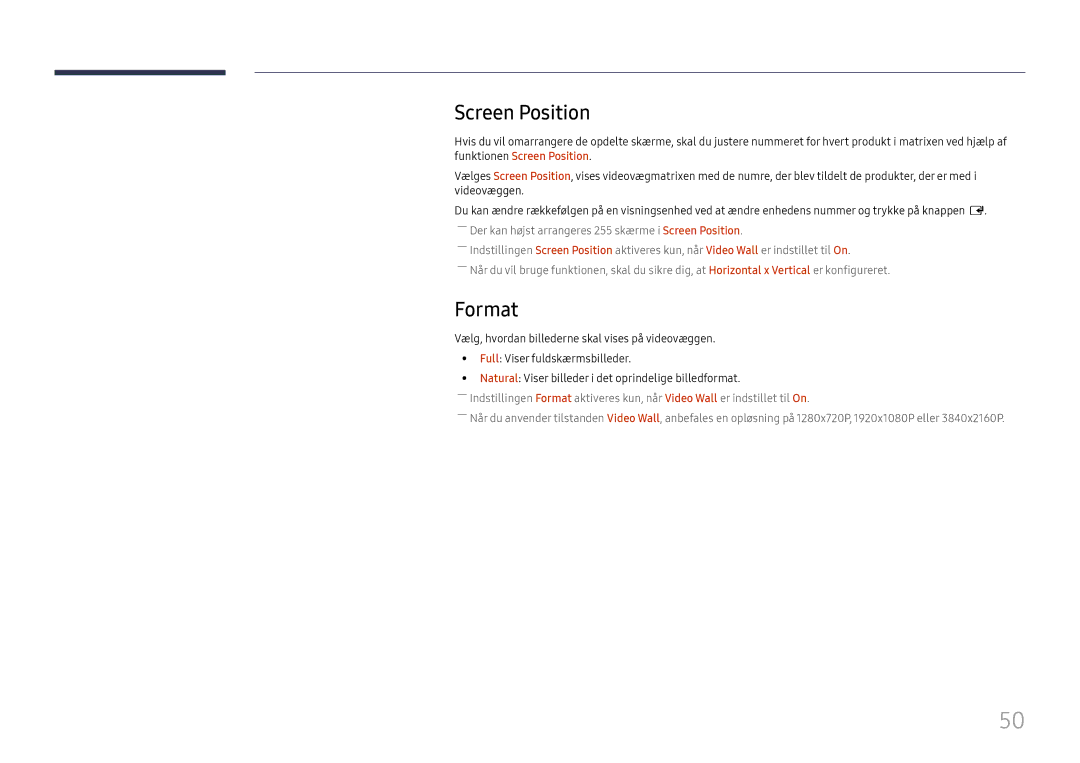 Samsung LH46UHFCLBB/EN manual Screen Position, Format 