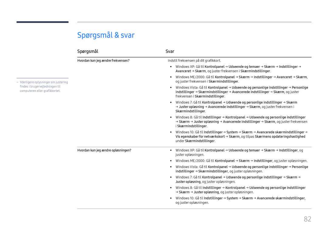 Samsung LH46UHFCLBB/EN manual Spørgsmål & svar, Spørgsmål Svar, Hvordan kan jeg ændre frekvensen? 