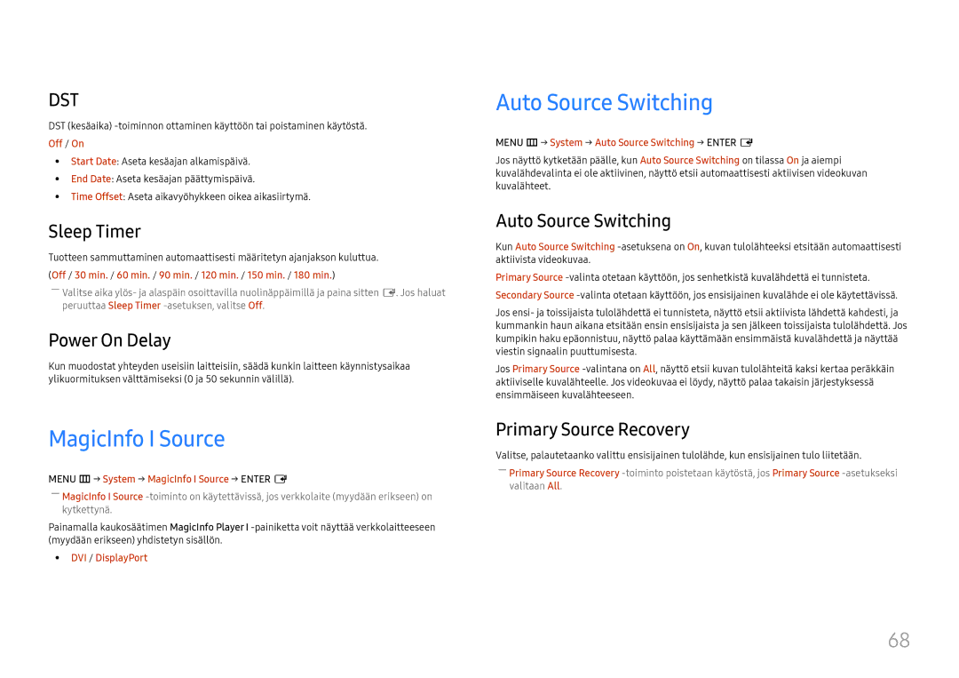 Samsung LH46UHFCLBB/EN manual MagicInfo I Source, Auto Source Switching 