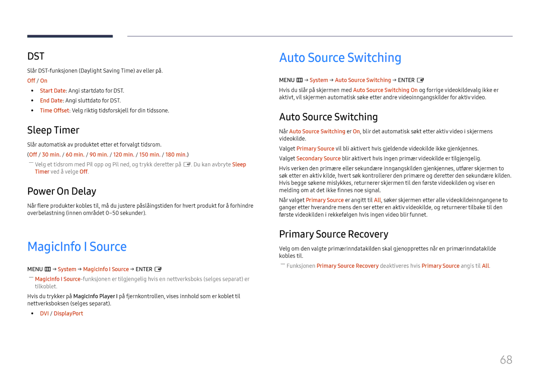 Samsung LH46UHFCLBB/EN manual MagicInfo I Source, Auto Source Switching 