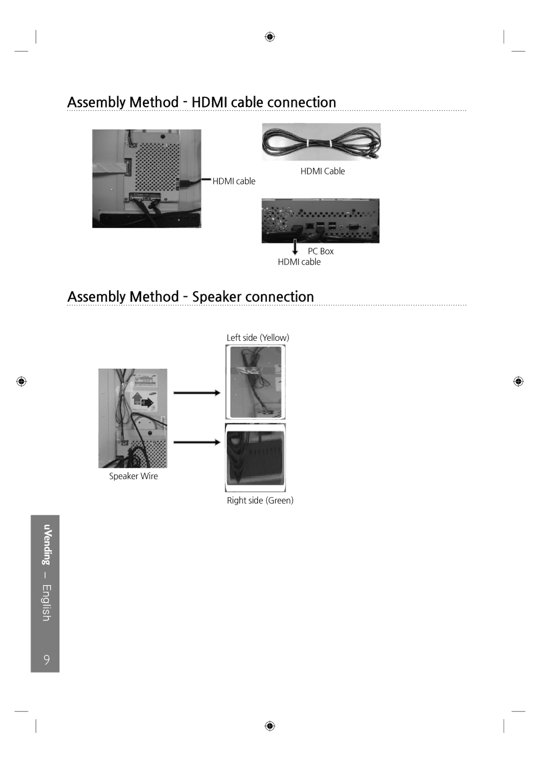 Samsung LH46UTUQBC/EN manual Assembly Method Hdmi cable connection 