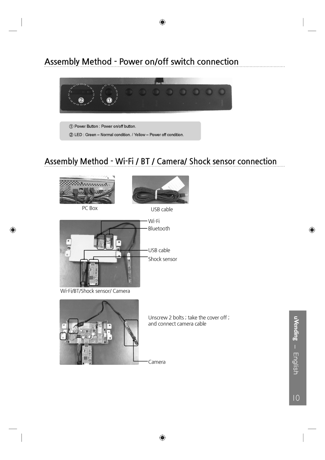 Samsung LH46UTUQBC/EN manual Assembly Method Power on/off switch connection 