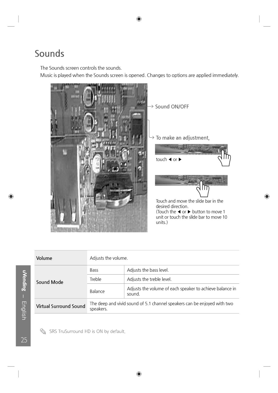 Samsung LH46UTUQBC/EN manual Sounds, Sound ON/OFF To make an adjustment 