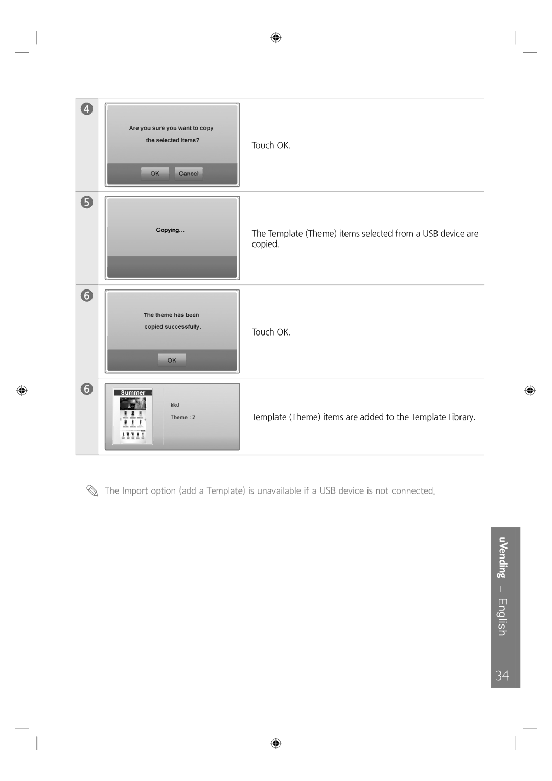 Samsung LH46UTUQBC/EN manual UVending English 