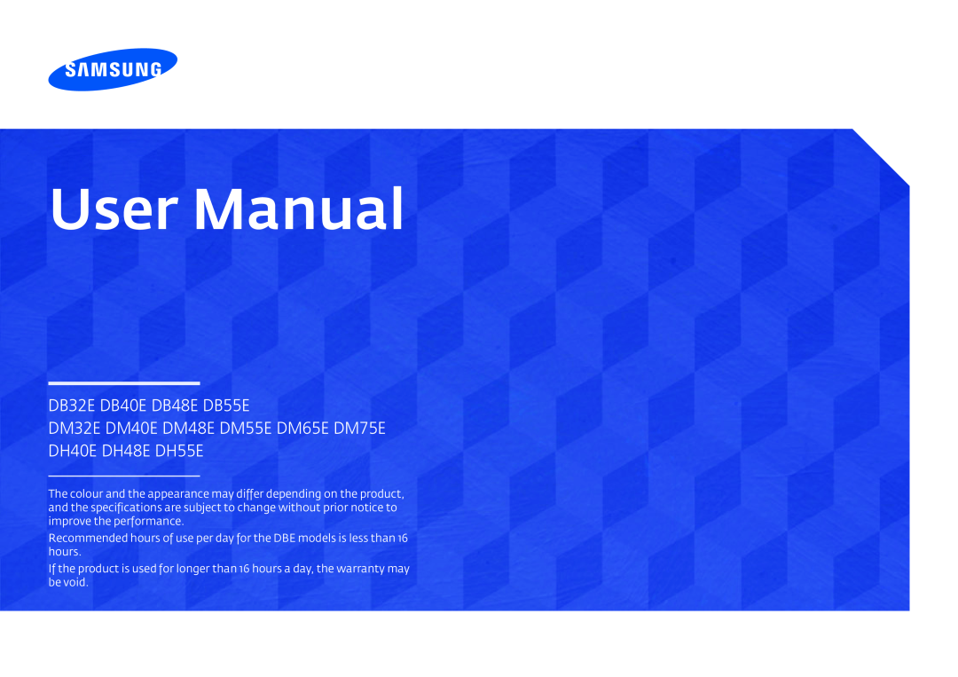 Samsung LH55DBEPLGC/EN manual EU Declaration of Conformity, Product details, Declaration & Applicable standards 