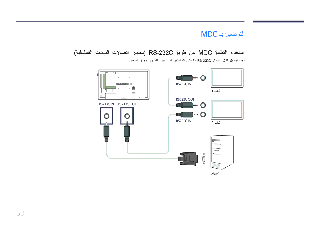 Samsung LH32DMEPLGC/NG, LH48DMEPLGC/EN, LH55DMEPLGC/EN, LH40DMEPLGC/EN, LH55DHEPLGC/EN, LH65DMEPLGC/EN manual Mdc ـب ليصوتلا 