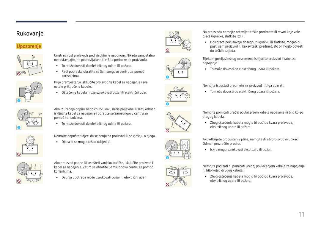 Samsung LH49DCHPLGC/EN manual Rukovanje 