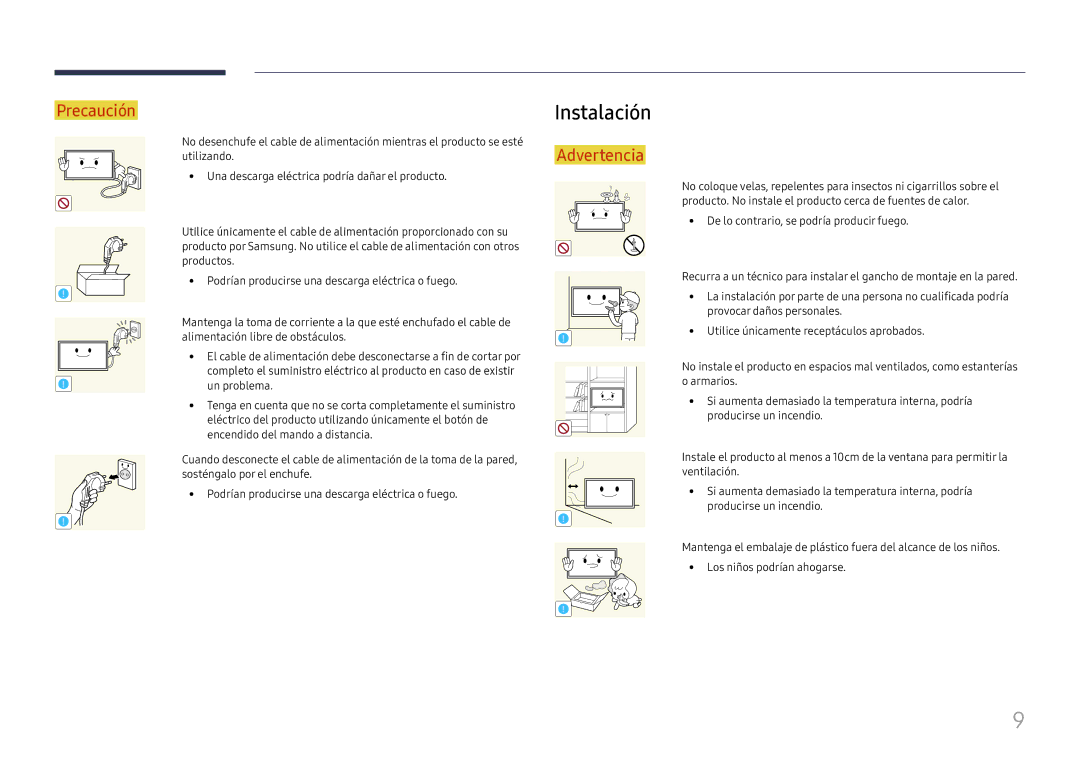 Samsung LH49DCJPLGC/EN, LH43DCJPLGC/EN, LH49DCHPLGC/EN manual Instalación 