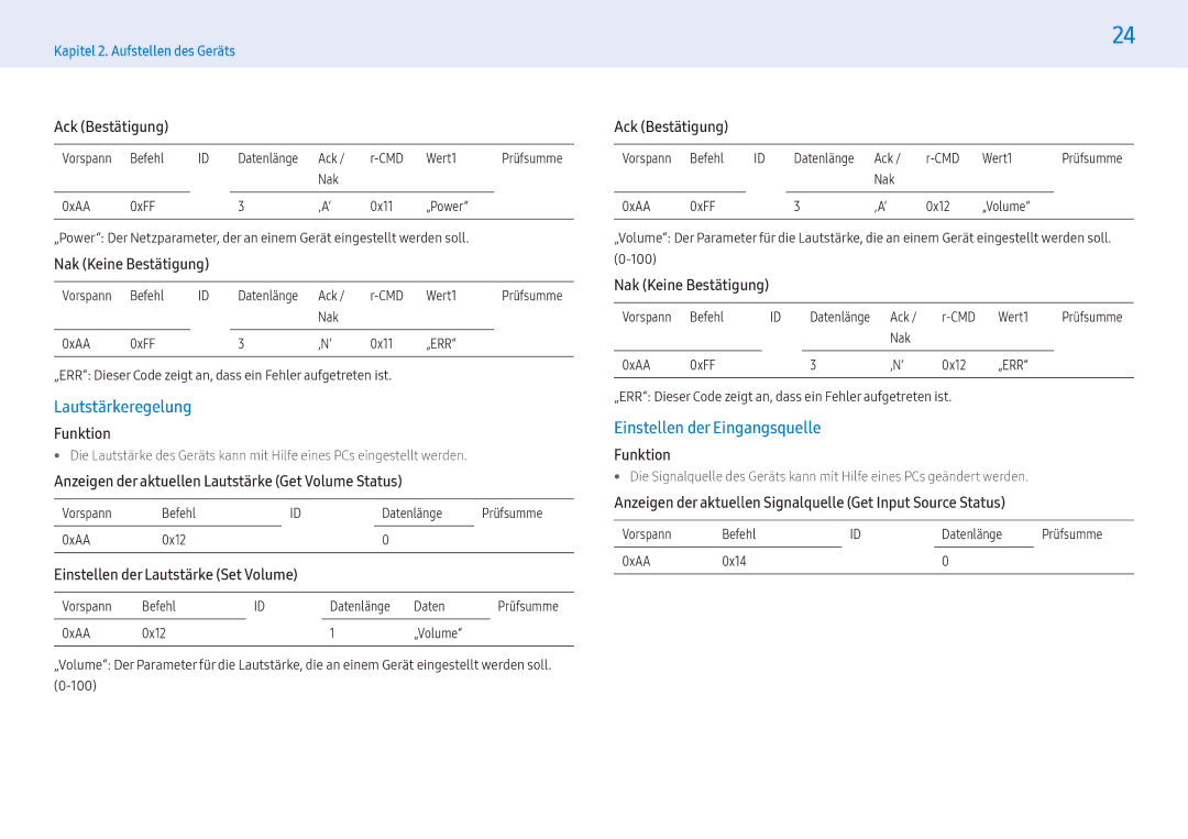 Samsung LH55PMFPBGC/EN, LH49PMFPBGC/EN, LH55PHFPMGC/EN, LH55PHFPBGC/EN Lautstärkeregelung, Einstellen der Eingangsquelle 