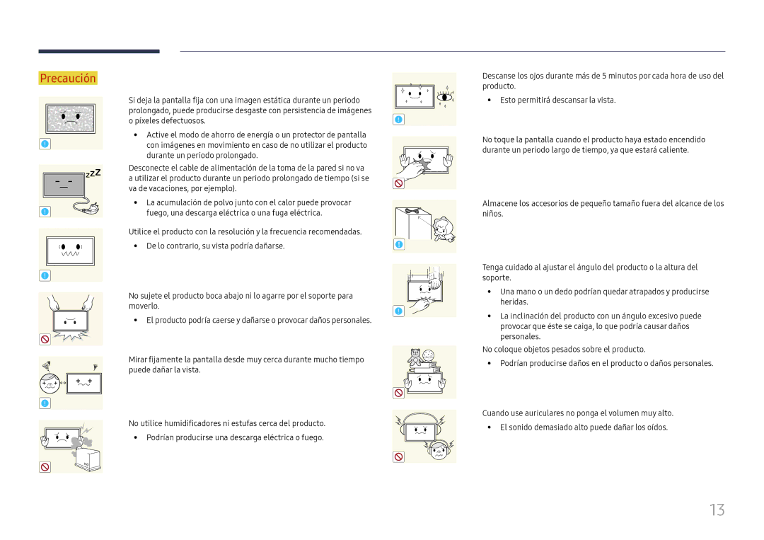 Samsung LH49RMHELGW/EN manual Podrían producirse daños en el producto o daños personales 