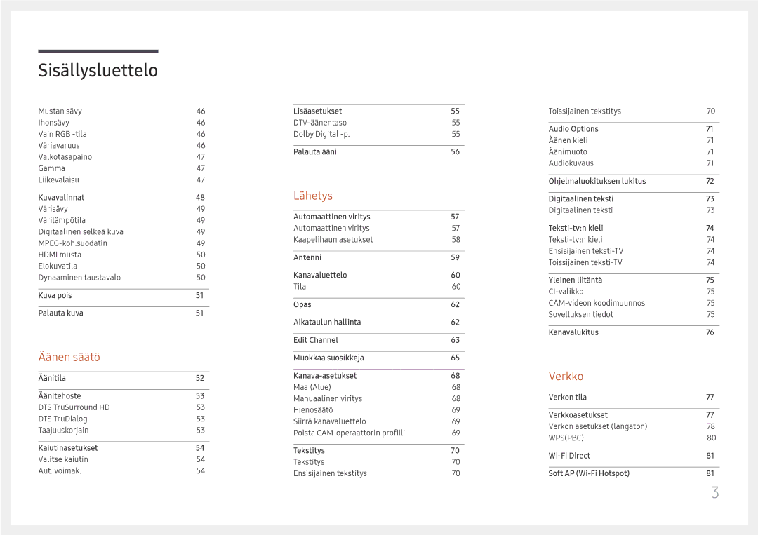 Samsung LH49RMHELGW/EN manual Äänen säätö 