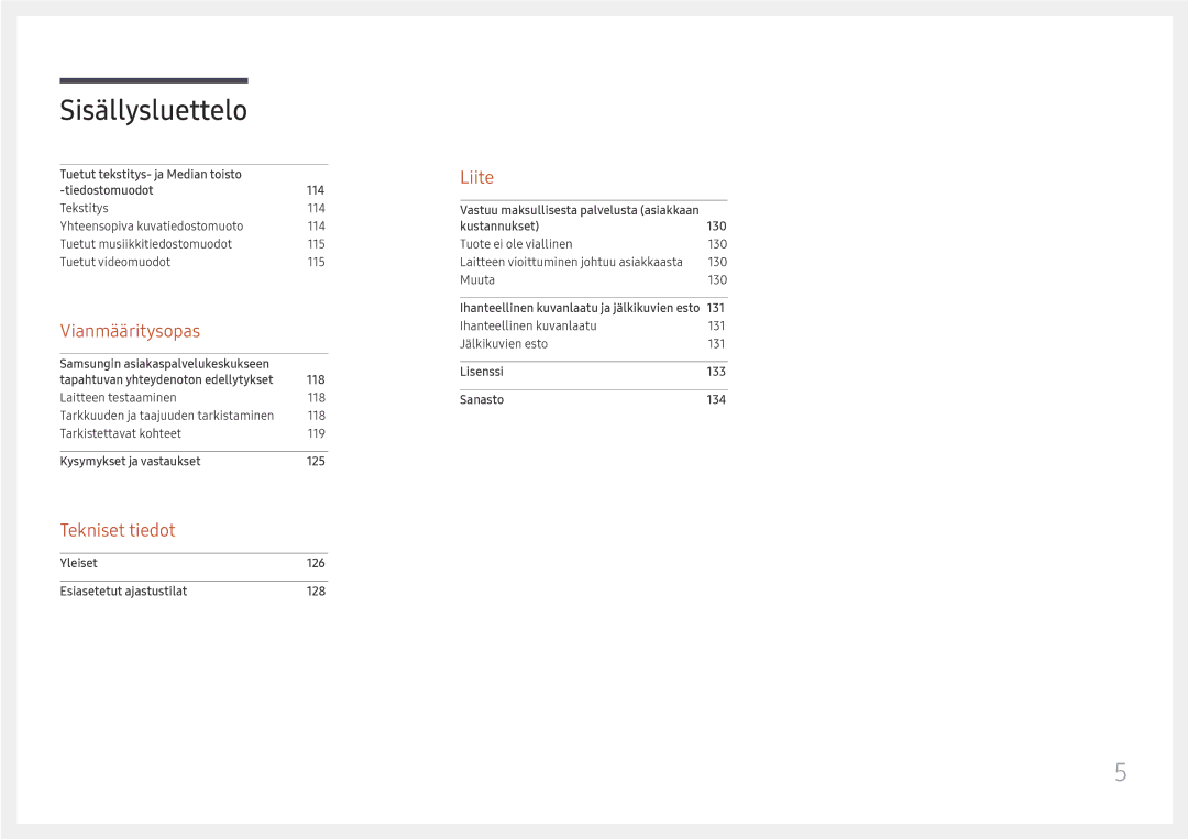 Samsung LH49RMHELGW/EN manual Tekniset tiedot 