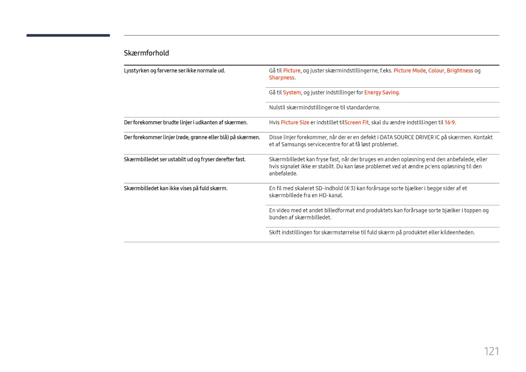 Samsung LH49RMHELGW/EN manual 121, Sharpness 