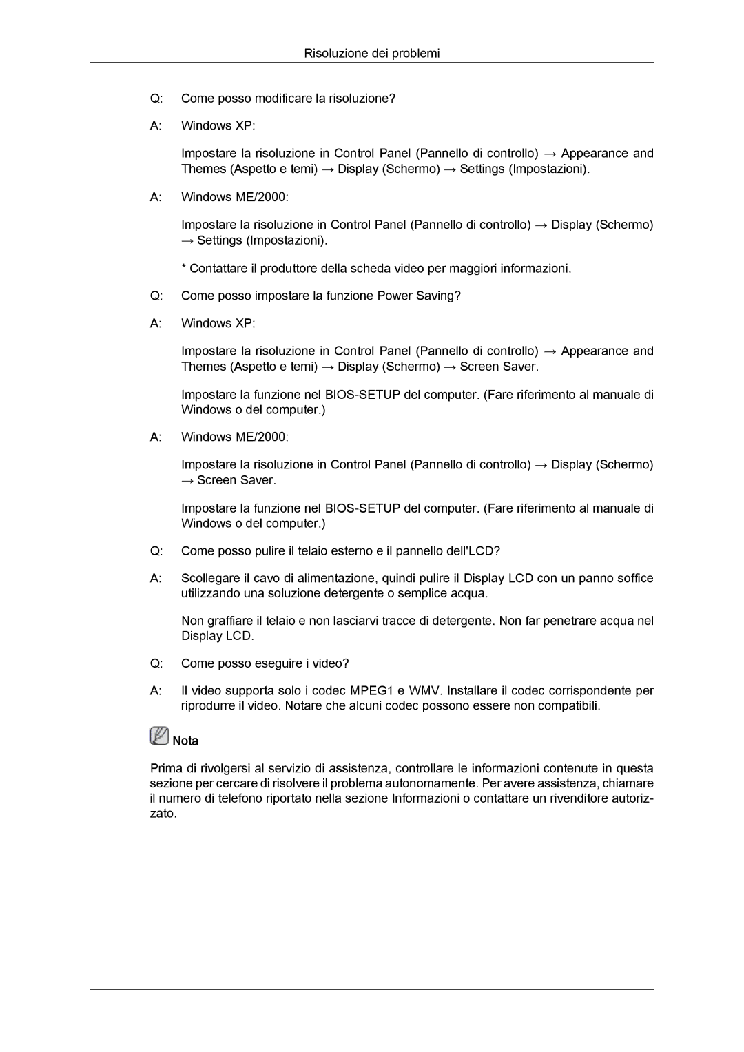 Samsung LH52BPTLBC/EN, LH52BPPLBC/EN manual Nota 