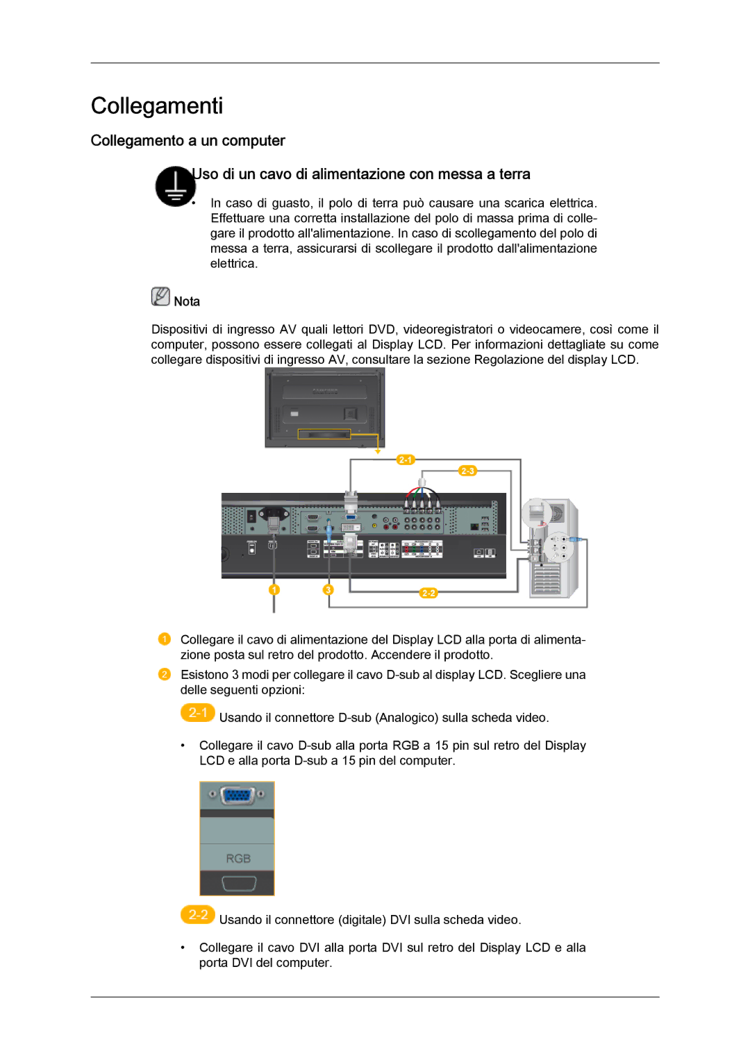 Samsung LH52BPPLBC/EN, LH52BPTLBC/EN manual Collegamenti 