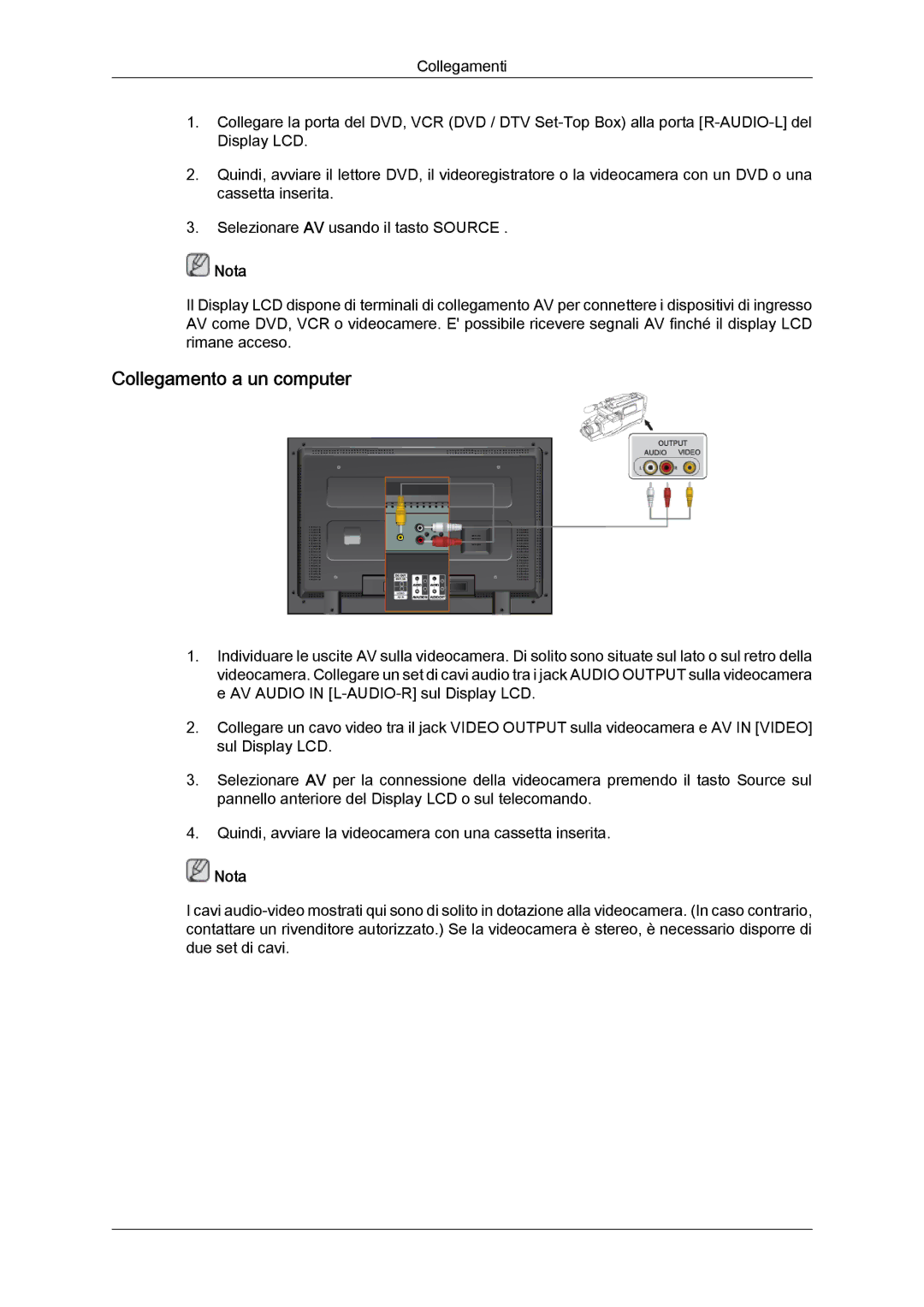 Samsung LH52BPPLBC/EN, LH52BPTLBC/EN manual Collegamento a un computer 