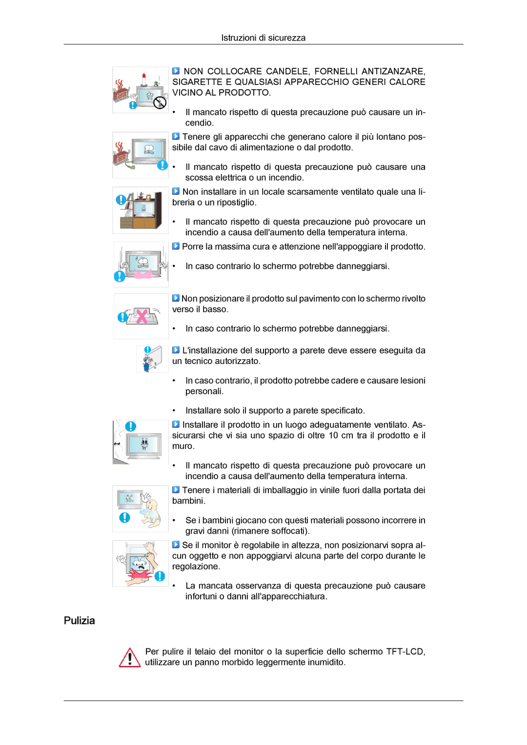 Samsung LH52BPTLBC/EN, LH52BPPLBC/EN manual Pulizia 