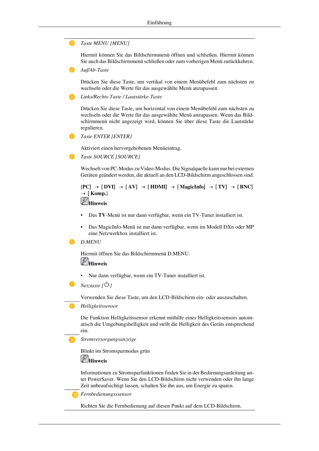 Samsung LH52BPTLBC/EN, LH52BPTMBC/EN, LH52BPULBC/EN, LH52BPQLBC/EN, PH42KPPLBC/EN, LH52BPPLBC/EN manual Taste Menu Menu 