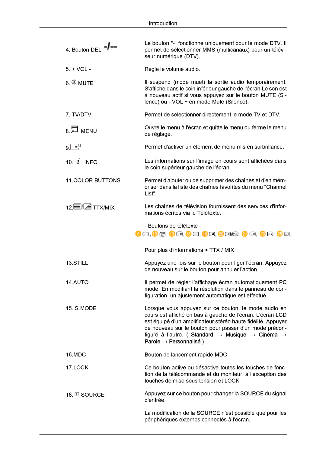 Samsung LH52BPTLBC/EN, LH52BPULBC/EN, LH52BPQLBC/EN Figuré à lautre. Standard → Musique → Cinéma →, Parole → Personnalisé 