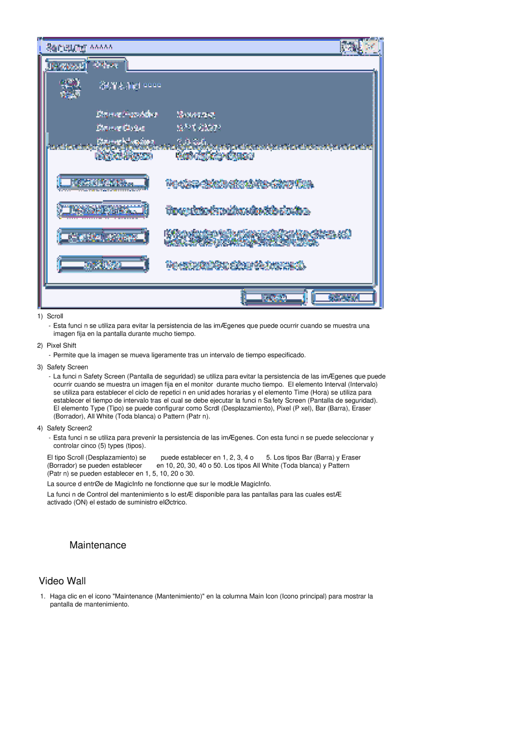 Samsung LH52BPPLBC/EN, LH52BPULBC/EN, LH52BPQLBC/EN, LH52BPTLBC/EN manual Maintenance Video Wall 