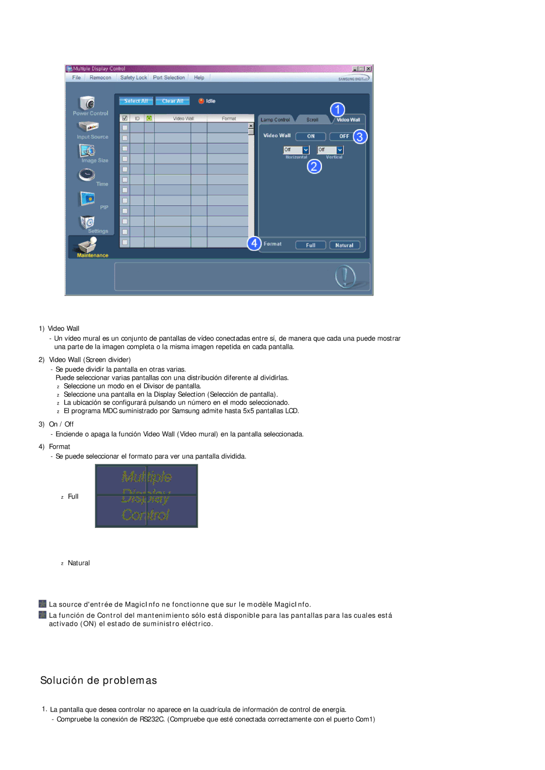 Samsung LH52BPULBC/EN, LH52BPQLBC/EN, LH52BPTLBC/EN, LH52BPPLBC/EN manual Solución de problemas 