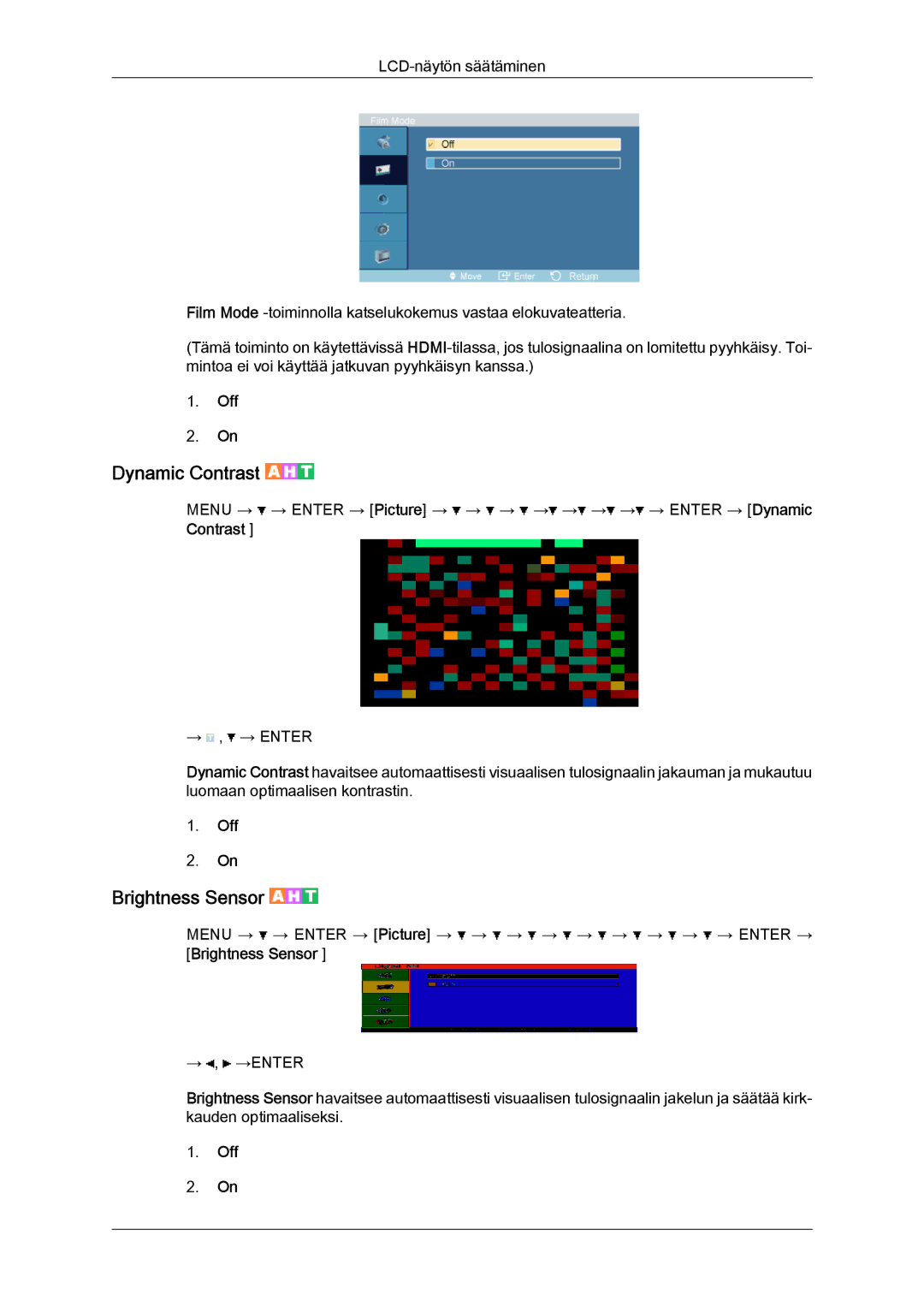 Samsung LH52BPQLBC/EN, LH52BPULBC/EN, LH52BPTLBC/EN, LH52BPPLBC/EN manual Dynamic Contrast 