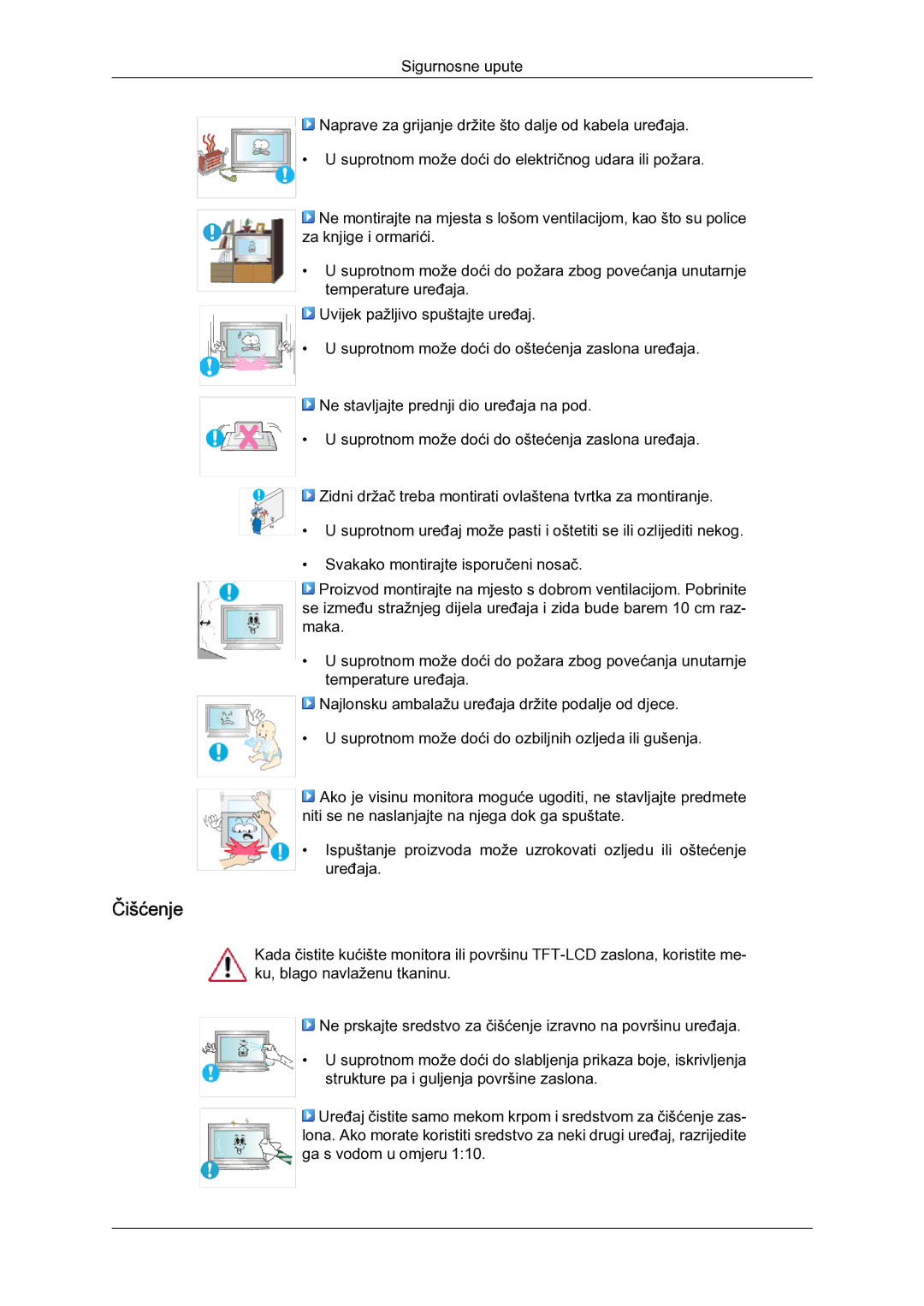 Samsung LH52BPULBC/EN manual Čišćenje 