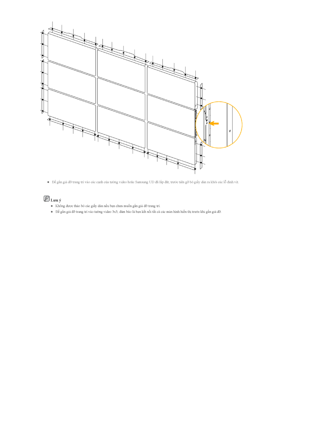 Samsung LH55CPPLBB/XS, LH55CPPLBB/XY, LH46CPPLBB/XY manual Lưu ý 