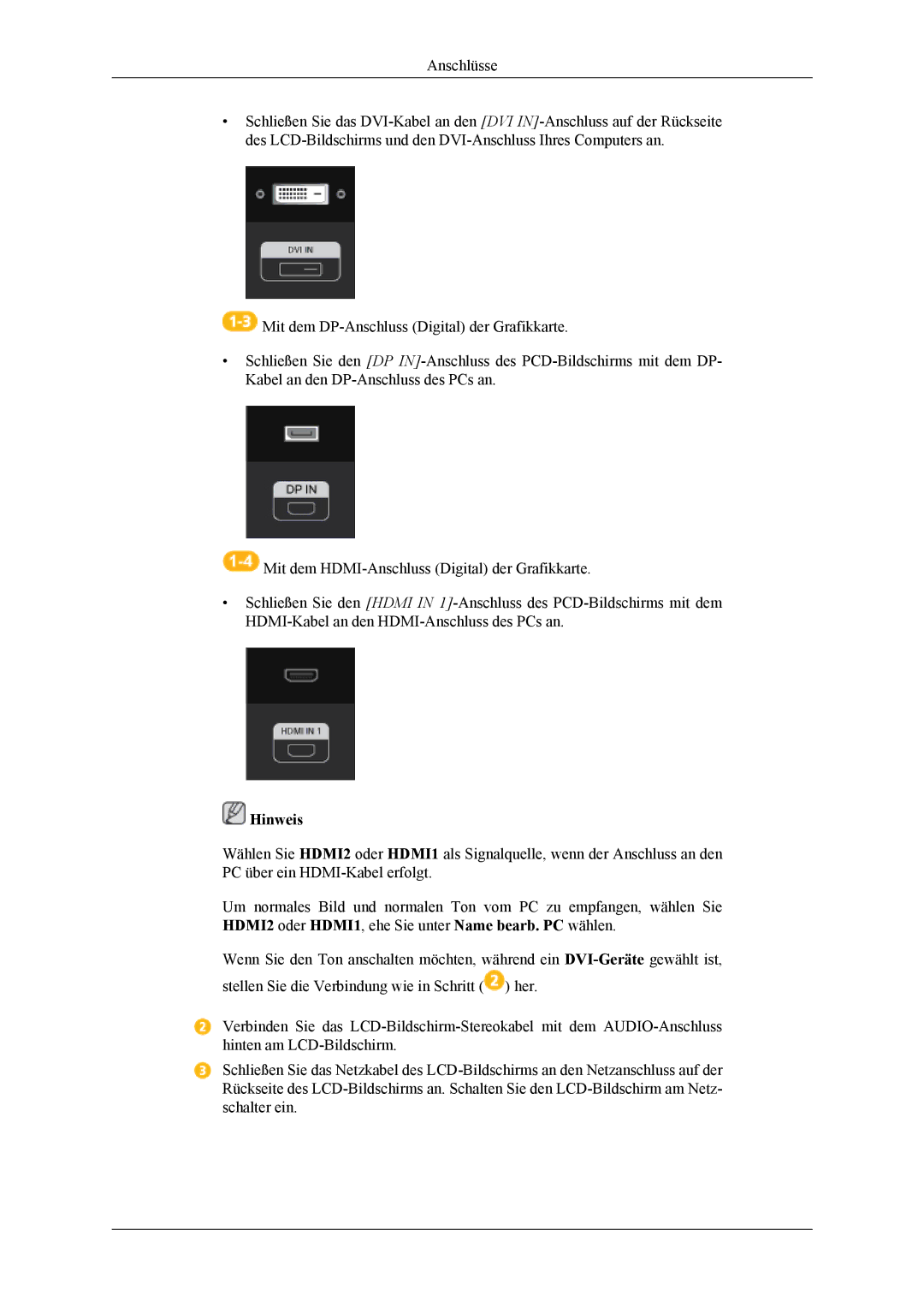 Samsung LH55CPPLBB/ZA, LH46CPPLBB/EN, LH55CPPLBB/EN manual Hinweis 