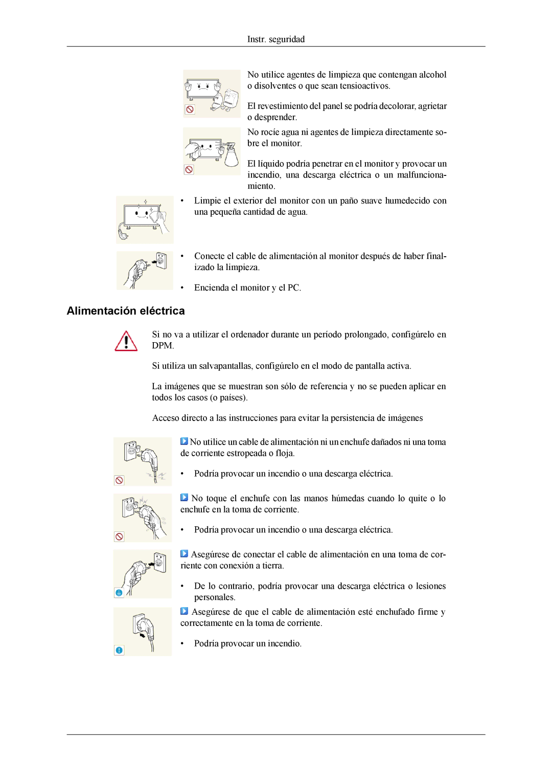 Samsung LH55CPPLBB/ZA, LH46CPPLBB/EN, LH55CPPLBB/EN manual Alimentación eléctrica 