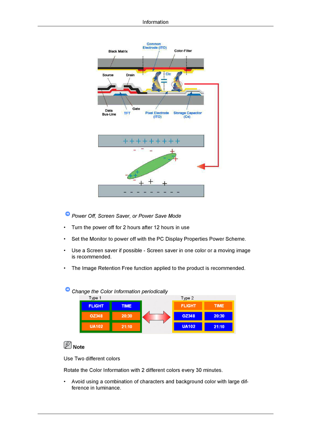 Samsung LH55CSPLBC/NG, LH55CSPLBC/EN, LH55CSPLBC/XJ, LH55CSPLBC/XY, LH55CSPLBC/HD Power Off, Screen Saver, or Power Save Mode 