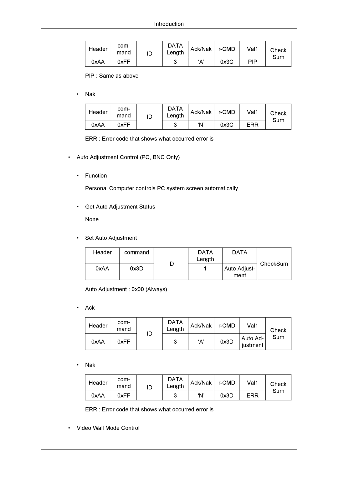 Samsung LH55CSPLBC/XJ, LH55CSPLBC/EN, LH55CSPLBC/XY, LH55CSPLBC/NG, LH55CSPLBC/HD manual Introduction Header Com 