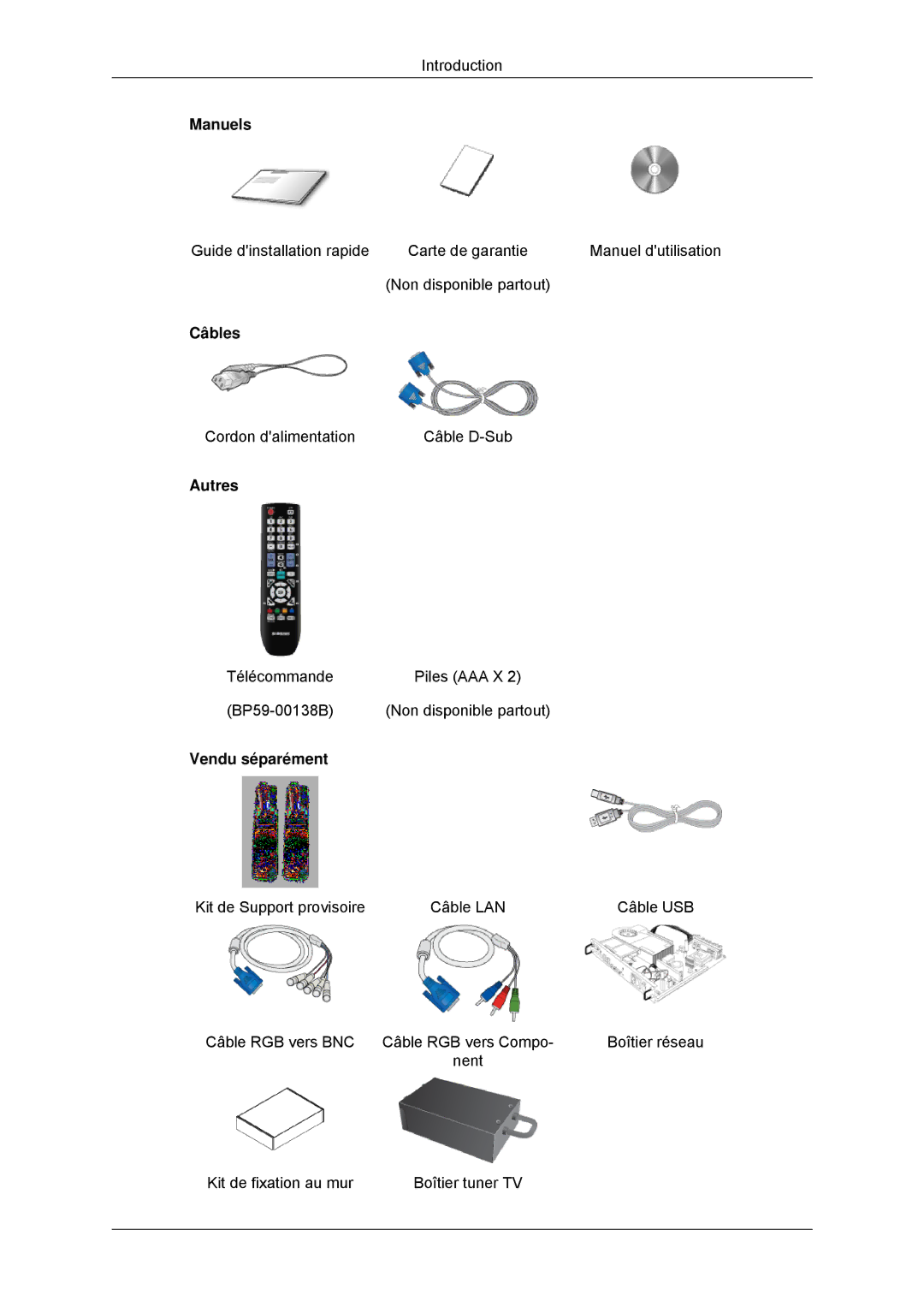 Samsung LH55CSPLBC/EN manual Manuels 