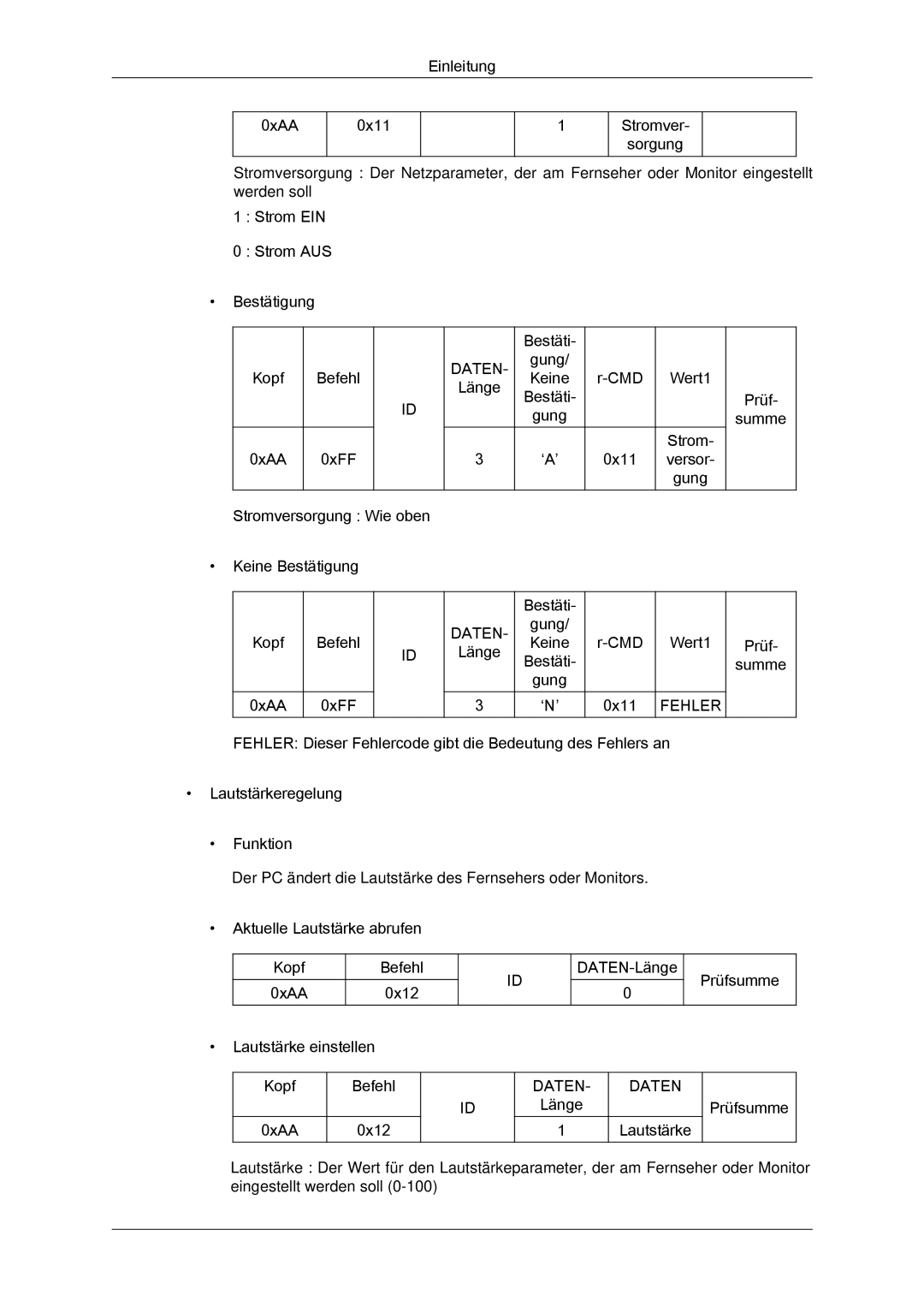 Samsung LH55CSPLBC/EN manual Fehler 