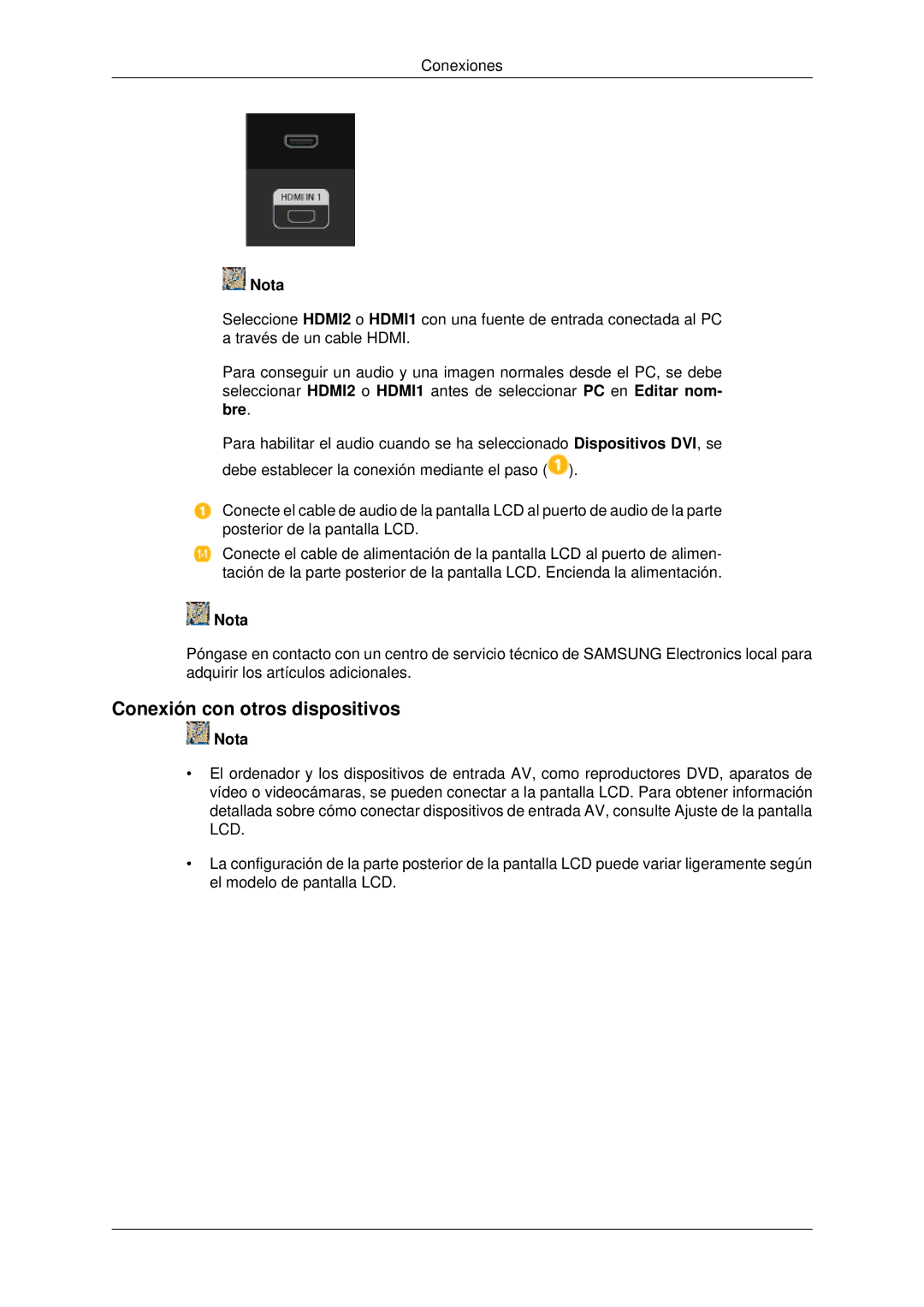 Samsung LH55CSPLBC/EN manual Conexión con otros dispositivos 