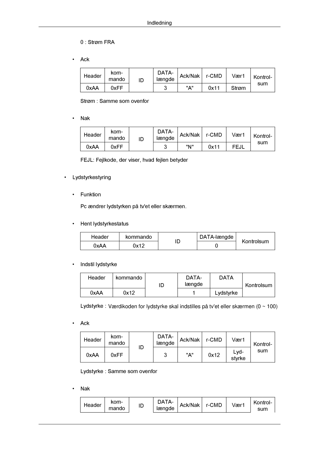 Samsung LH55CSPLBC/EN manual Fejl 