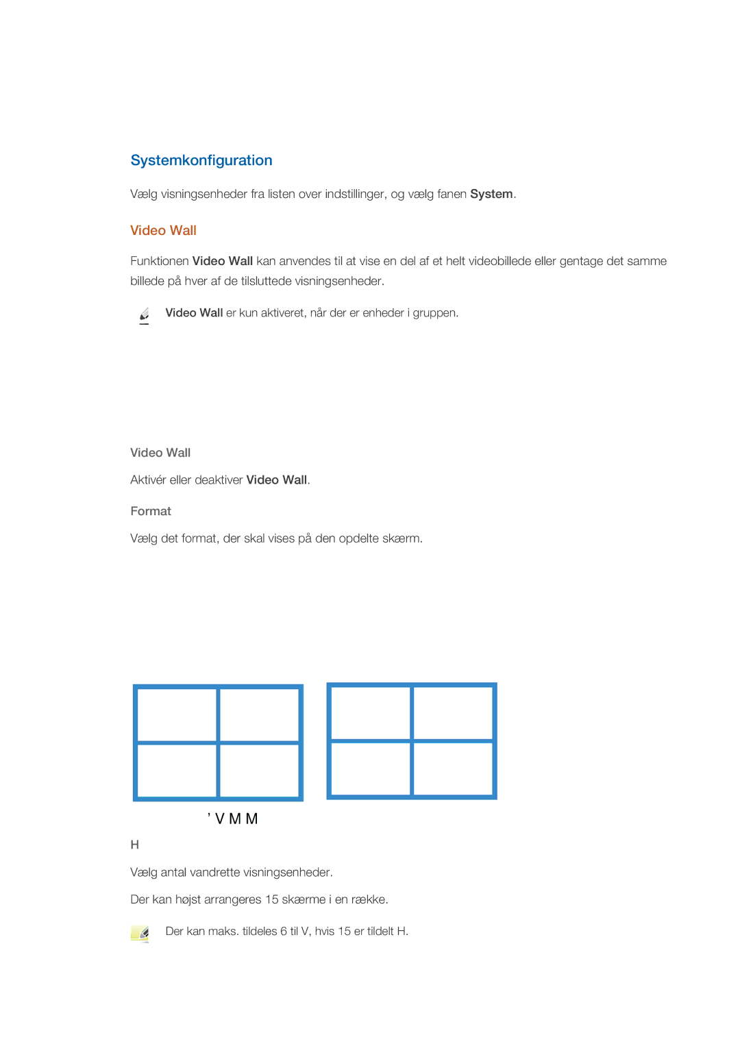 Samsung LH55CSPLBC/EN manual Systemkonfiguration, Video Wall, Format 