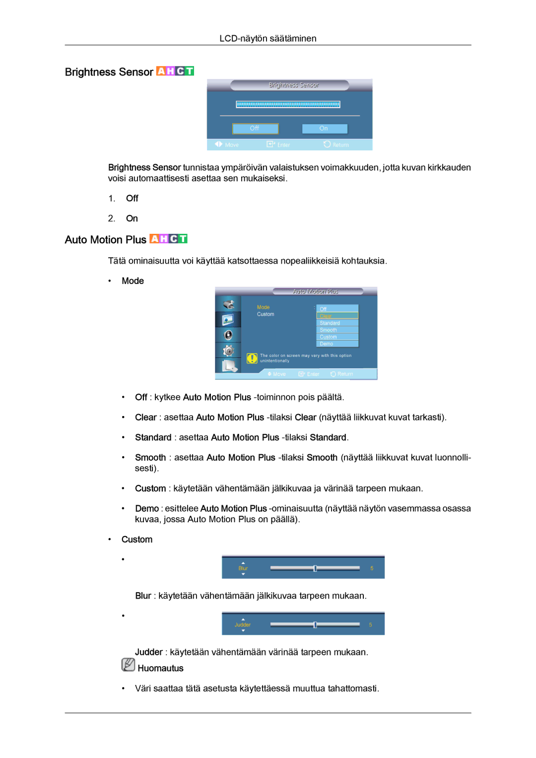 Samsung LH55CSPLBC/EN manual Brightness Sensor 