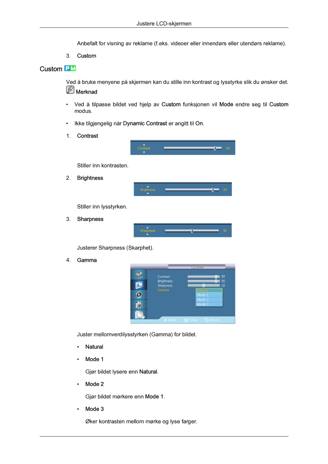 Samsung LH55CSPLBC/EN manual Custom 