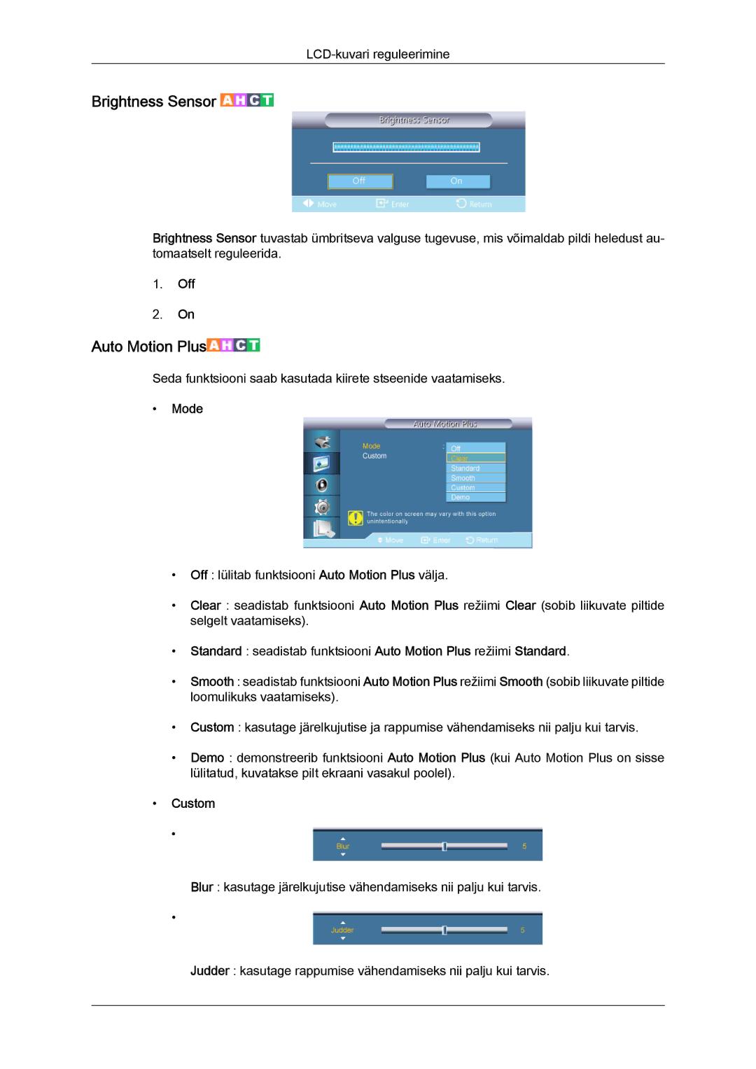 Samsung LH55CSPLBC/EN manual Brightness Sensor 