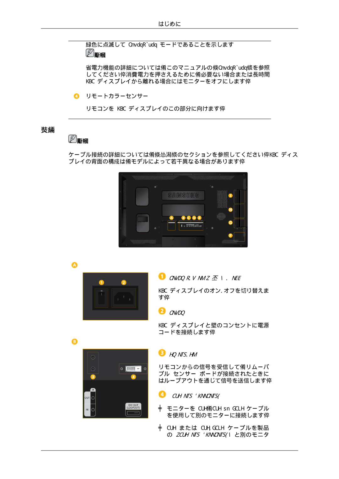 Samsung LH55CSPLBC/XJ manual Lcd ディスプレイのオン/オフを切り替えま す。 