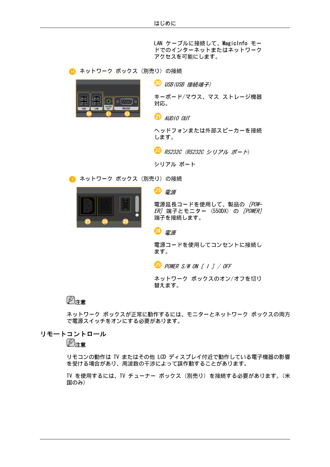 Samsung LH55CSPLBC/XJ manual リモートコントロール 