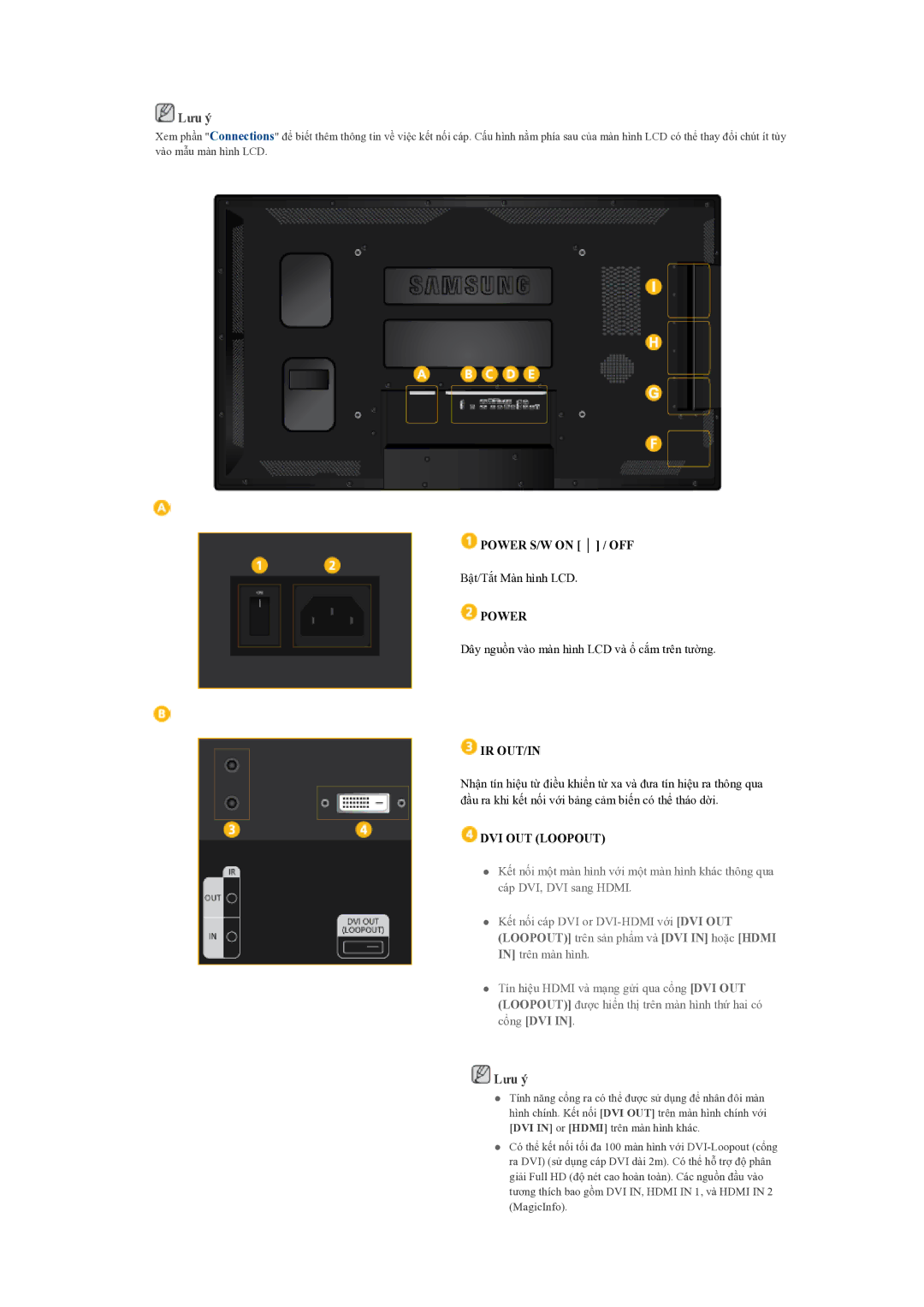 Samsung LH55CSPLBC/XY manual Power 