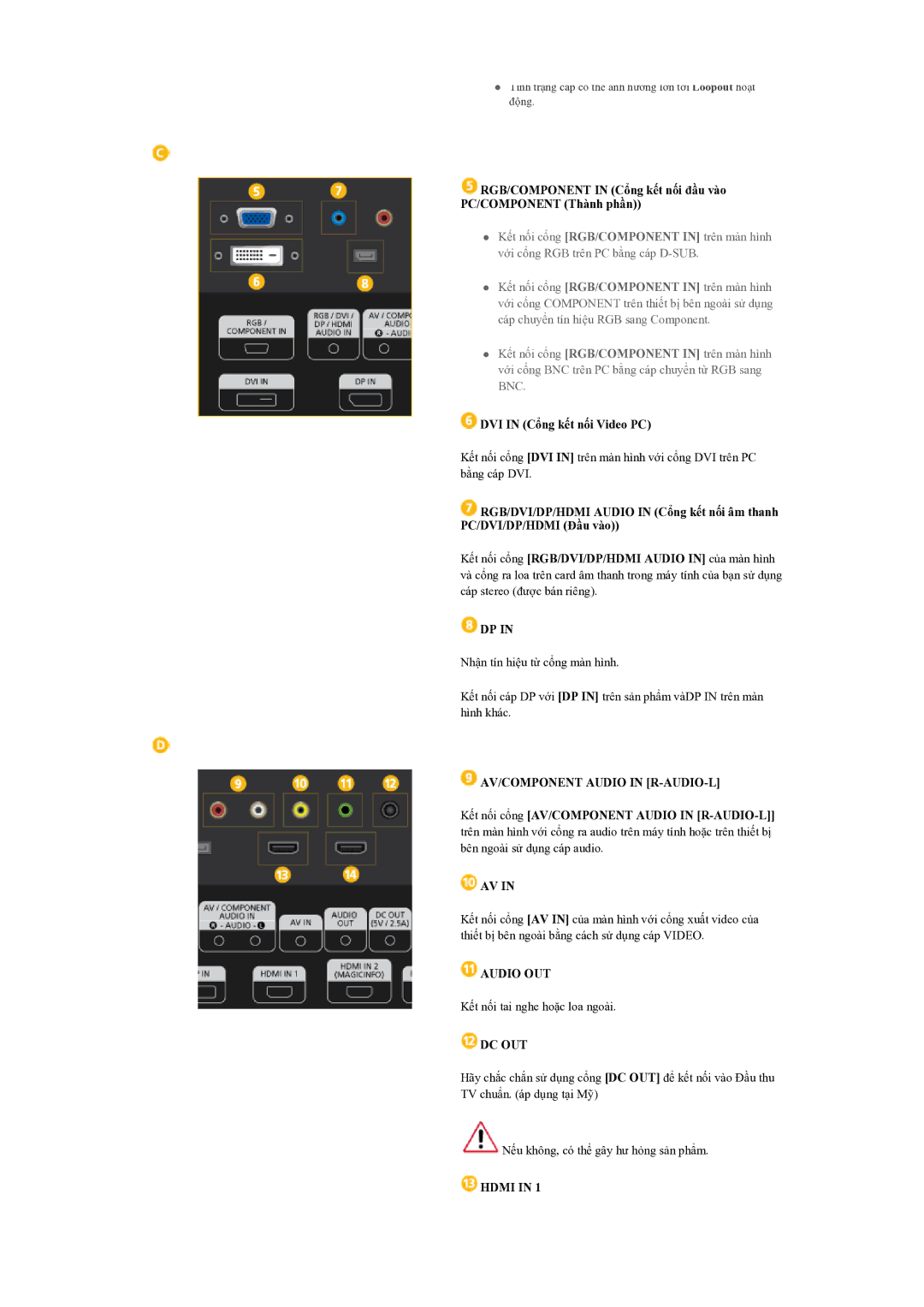 Samsung LH55CSPLBC/XY manual Audio OUT 