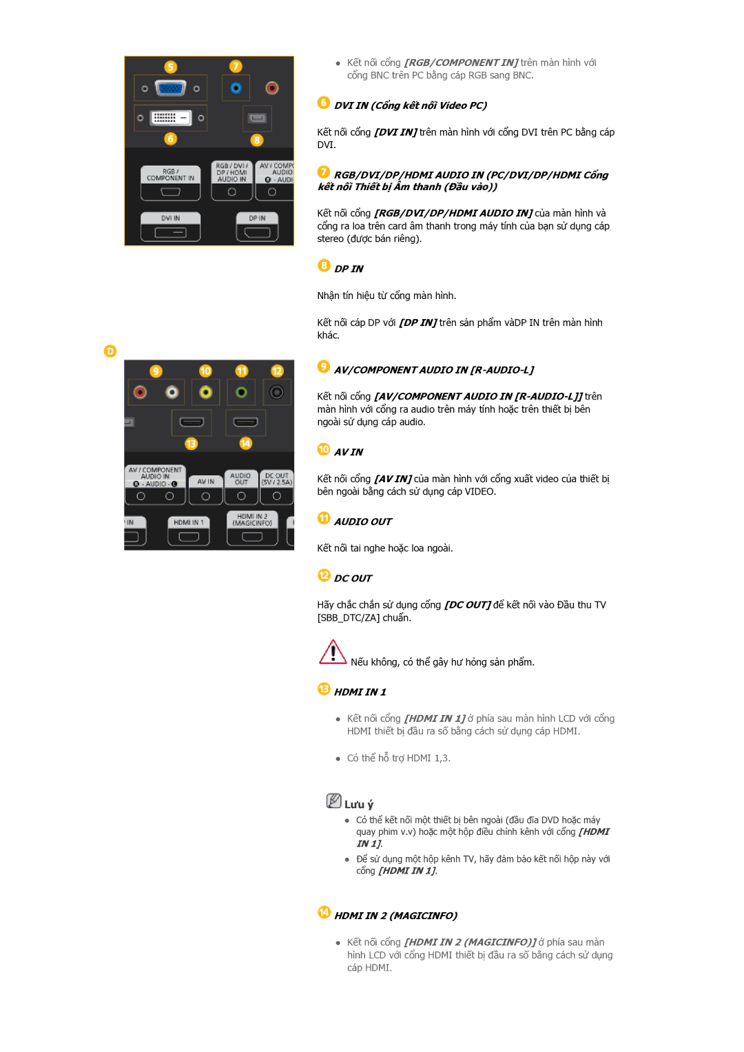 Samsung LH55CSPLBC/XY manual Audio OUT 