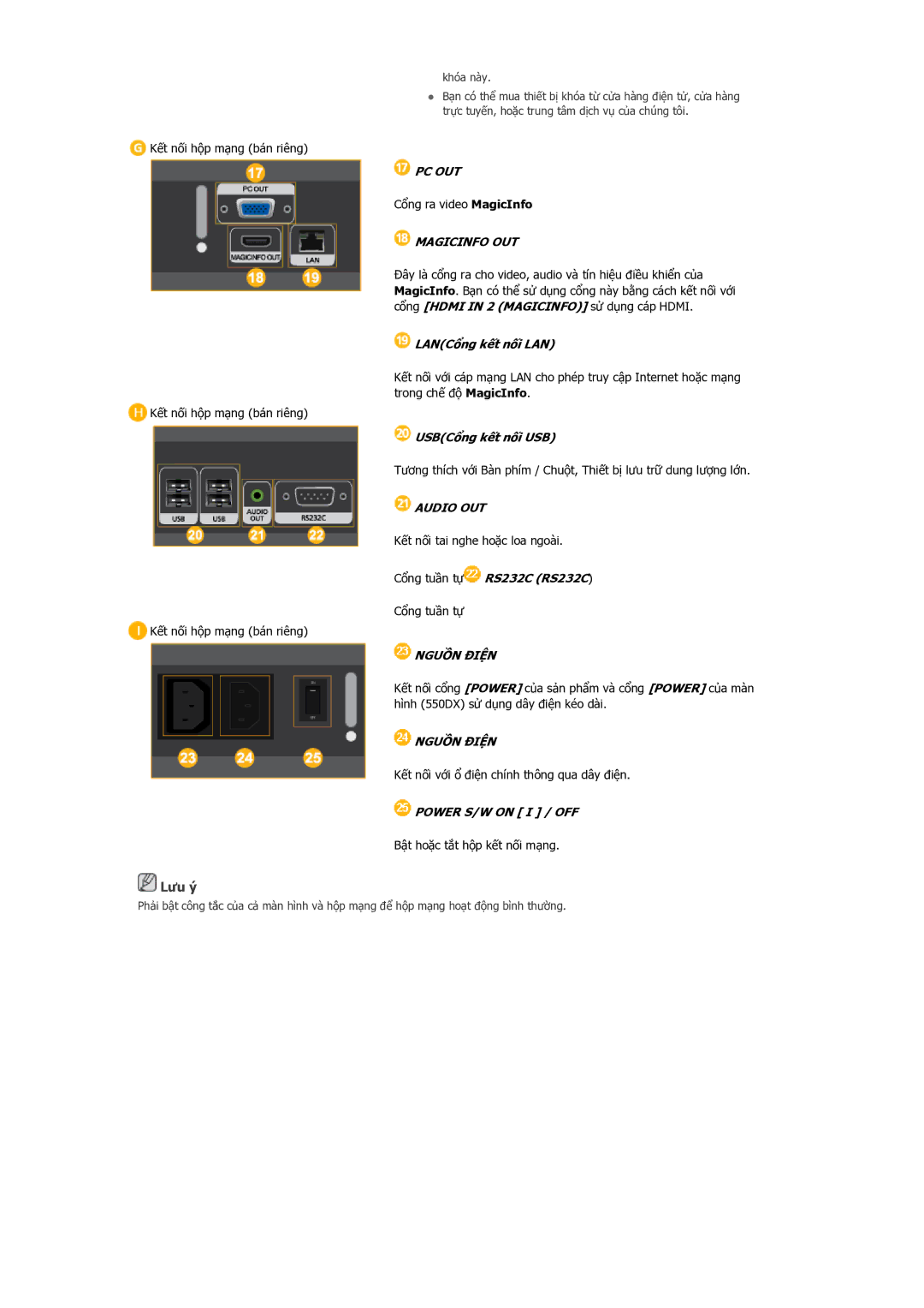 Samsung LH55CSPLBC/XY manual Pc Out 