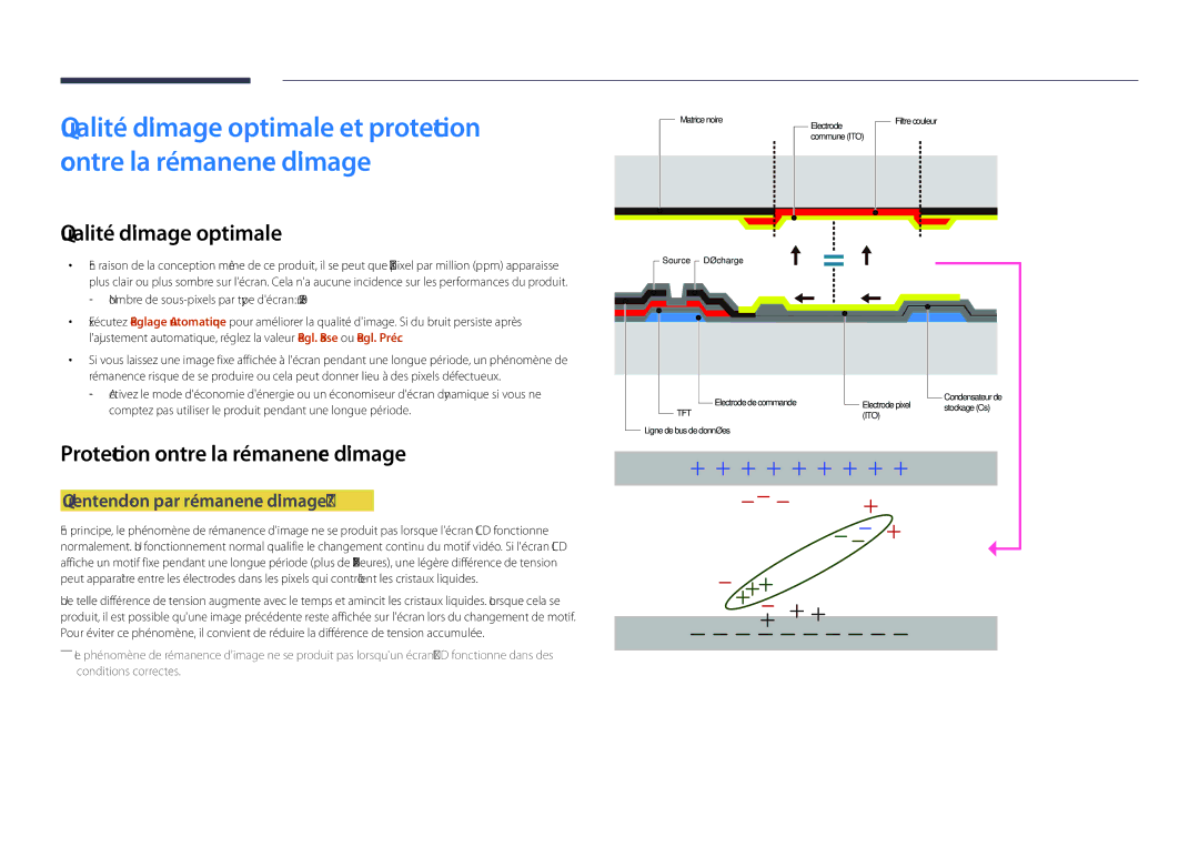 Samsung LH48DHDPLGC/EN Qualité dimage optimale, Protection contre la rémanence dimage, Quentend-on par rémanence dimage ? 